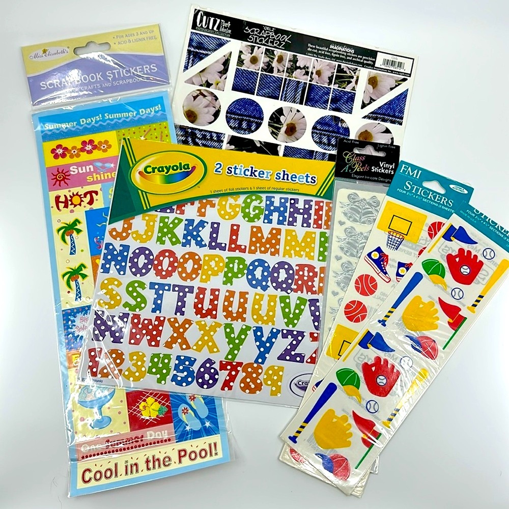 6 Sheets of Scrapbook Stickers